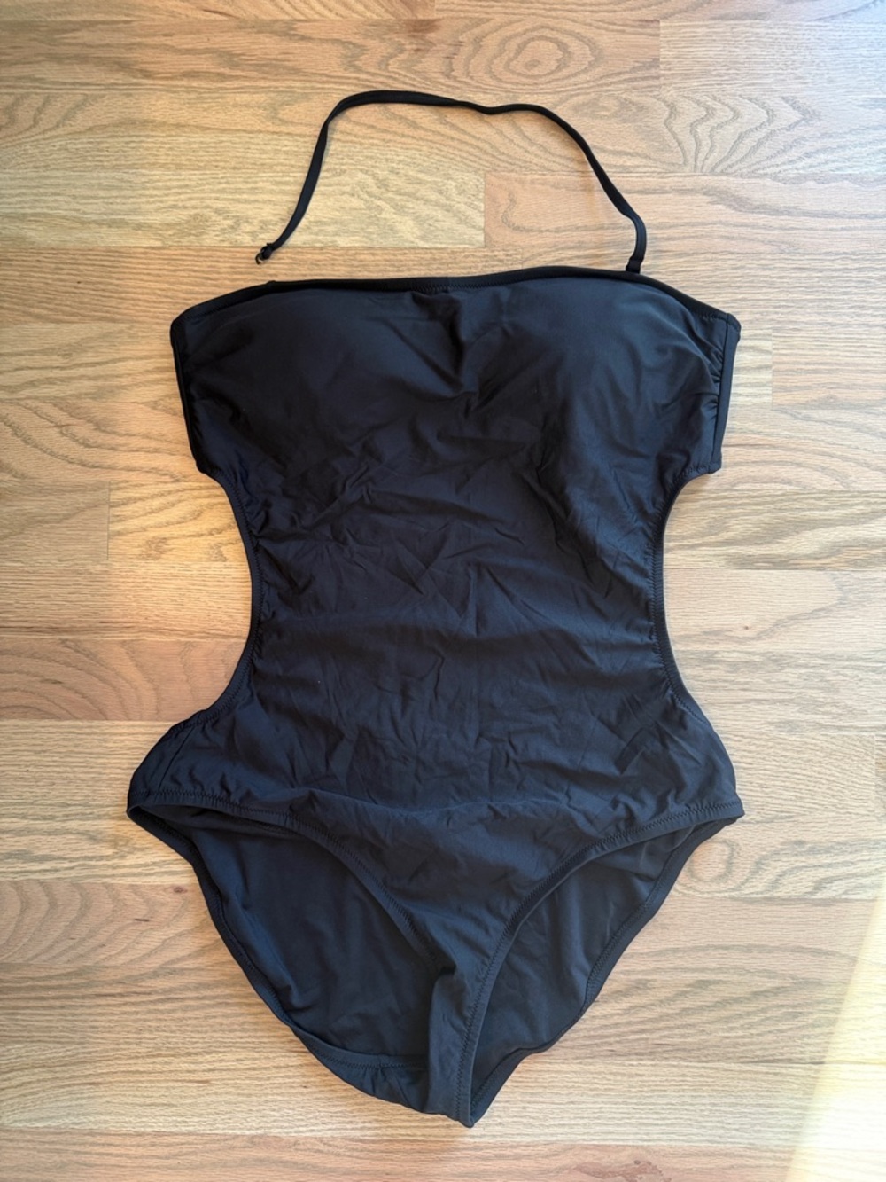 J. Crew Black One-Piece Open Back Swimsuit
